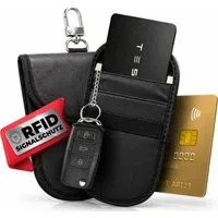 RUHE Schlüsseltasche RFID-Blocker Autoschlüssel TESLA Karte Kreditkarte Keyless Go Schutz (Packung, 1-tlg., 2 PACK), Innerer Schlüsselanhänger Signalabschirmung Auto Diebstahlschutz KFZ