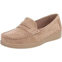 Ital-Design Elegante Loafer für Damen aus hochwertigem Material Slipper (91117405) ultraleichte und komfortable Sohle