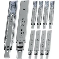 Clanmacy Schubkasten 1-10Paar Schubladenschienen Auszug 45kg Vollauszüge Soft Close (10 St)