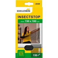 SCHELLENBERG Fliegengitter-Gewebe Insektenschutz und Mückenschutz für Fenster ohne bohren, (Set, 1-St), inkl. Befestigungsband, 150 x 180 cm, anthrazit und weiß