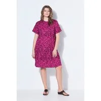 Studio Untold Jerseykleid Kleid A-Shape Flower-Print weiter Halbarm