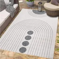 Carpet City Outdoorteppich DUO RUG 5739, rechteckig, Höhe: 5 mm, Wendeteppich Wetterfest In- & Outdoor, Balkon, Terrasse, Wohnzimmer