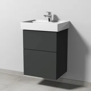 Sanipa 3way Waschtischunterbau zu Villeroy & Boch Collaro Waschtisch mit 2 Auszügen, Graphit-Matt SP8321B