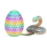 Jumpeak Tierfigur 3d schlange,schlange spielzeug,3d tiere,tiere figuren,tiere spielzeug (ostergeschenke kinder, Länge der Schlange 30 cm,Höhe des Schlangeneis 8,5 cm(Schlange im Ei), Kinderspielzeug,Geburtstagsgeschenk,Weihnachtsgeschenke,10 Farben