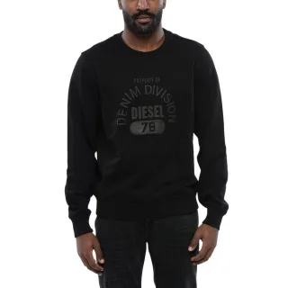 Diesel Unisex Erwachsene Division Logo Denim Sweatshirt (Schwarz)