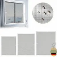 Huracan Insektenschutz-Fensterrahmen Fliegengitter Fenster Insektenschutz mit Aluminium Rahmen, (Mückengitter Fliegenschutz Spannrahmen ohne Bohren und Schrauben, Größen 80×100, 100×120 & 120×140cm verfügbar), für Schlafzimmer Büro Küche