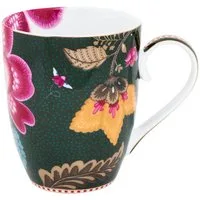 PiP Studio Becher Fantasy Green Henkelbecher 0,35l, Porzellan