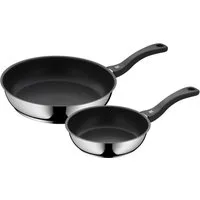 WMF Pfannen-Set Devil Bratpfanne 28 cm + 20 cm, Cromargan® Edelstahl Rostfrei 18/10 (Set, 2-tlg., Bratpfannenset (20 + 28 cm), Induktion, Antihaftbeschichtung, für alle Herdarten geeignet
