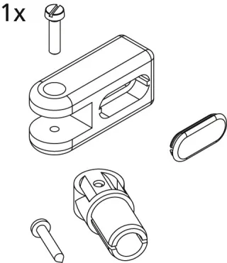 Kermi EBRA014 Set Stabilisierung Wand, silber, 2534459 2534459