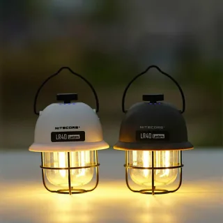 NITECORE LR40 Camping Light USB-C Rechargeable Tent Lantern 100LM Runtime 65 Hours 3 Light Sources