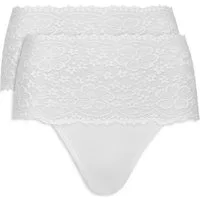 Nina Von C. Taillenslip "Millefleurs" (2er Pack) eng, elastisch, bequem, feminin, breiter Bund mit Spitze, Viskosemix