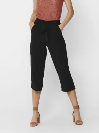 ONLY - ONLWINNER LIFE CULOTTE PANT NOOS WVN black 3 - Gr. - 40