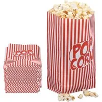 relaxdays Snackschale Retro Popcorntüten 100er Set, Papier, (100-tlg)