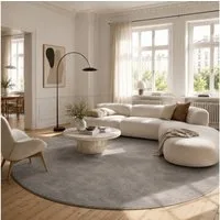 Pergamon Hochflor-Teppich Hochflor Langflor Teppich Super Soft Melia Rund, Rund, Höhe: 20 mm