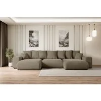 ALTDECOR Wohnlandschaft ESKAR-U, Couch mit Schlaffunktion, Wohnzimmer - Wohnlandschaft, Corner Sofa Bett Eckcouch Couch L-Form Schlafcouch Ausziehbar