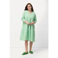 Ulla Popken Jerseykleid Tunika-Midikleid Bubble-Qualität V-Ausschnitt