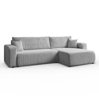 Lookway Ecksofa, Hellgrau, Textil, 7-Sitzer, L-Form,L-Form, 277x143 cm, Wohnzimmer, Sofas & Couches, Wohnlandschaften, Ecksofas
