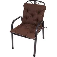 TexDeko Sitzauflage Ecolen Niedriglehner 50 x 50 x 50cm - gesteppte Gartenstuhl-Auflage, (1× Gartenstuhl-Auflage (100 × 50cm), UV-Beständig, Wasserabweisend mit Anti-Rutsch Boden
