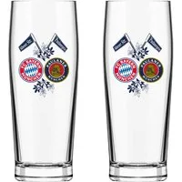 FC Bayern München Gläser-Set FC Bayern München Halbeglas I Bierglas I 2er-Set I Je 0,5 l, Glas