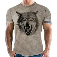 LOBO NEGRO® T-Shirt mit Wildlife Design Wolf