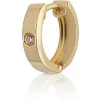 NKlaus Klappcreolen Einzel 375 Gelb Gold Klappcreolen Ohrringen 12,5 X (Einzel - 1 Stück)