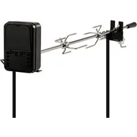 BBQ-Toro Lagerfeuer-Grillspieß Grillspieß Set 93,5 cm, 2 Fleischnadeln, Grillspieß mit Motor, Hähnche, Batterien nicht im Lieferumfang enthalten