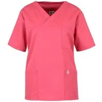 BEB Schlupfbluse beb MEDIZIN/PFLEGE Unisex KASACK Kurz V-Neck TENCEL Pink