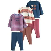Next Shirt & Hose 6er-Pack Baby Oberteil und Leggings (6-tlg)