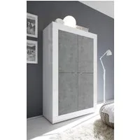 Home affaire Highboard Basic Höhe 162 cm, Breite 102 cm, Kommode 4 Türen, Hochkommode, Metallgriff, moderne Rahmenoptik, viel Stauraum, Farbauswahl