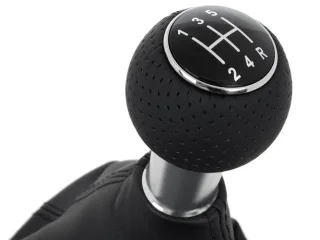 Schaltknauf Schaltmanschette Schwarz 5-Gang = R Rechts unten für Audi A4 8E B6