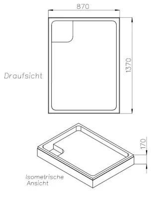 Neuesbad Wannenträger für Laufen Platina 140x90x6,5 SD 90344