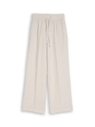Tom Tailor - Locker geschnittene Marlenehose mit weitem Bein beige - Gr. - 32