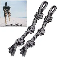 relaxdays Zerrspielzeug Hundespielzeug Seil 2er Set