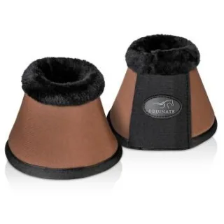 Equinate Hufglocken Furlyn mit synthetischem Lammfell braun XXL