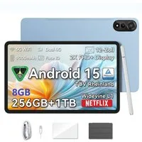 blackview 2026 Mega2 128/256GB 4G Android 15 2,4K Tablet (12", 128 GB, Android 15, 4G (LTE), 5G WiFi, 2K, Android 15, 9000mAh, 4G LTE, 128/256GB)