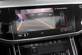 Original Kufatec Komplett- Set Nachrüstung Rückfahrkamera + Kabelbaum + Codier Dongle für Audi A8 4N