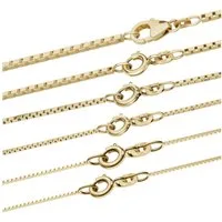 HOPLO Goldkette Goldkette Venezianerkette Halskette 1,0mm 42cm 585-14 Karat Gold, Made in Germany