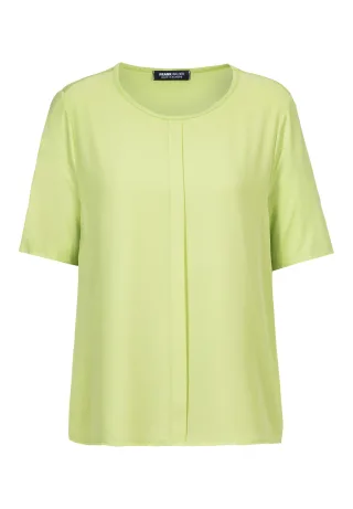 FRANK WALDER - Blusenshirt NOS mit Mittelnaht-Detail lime green - Gr. - 50