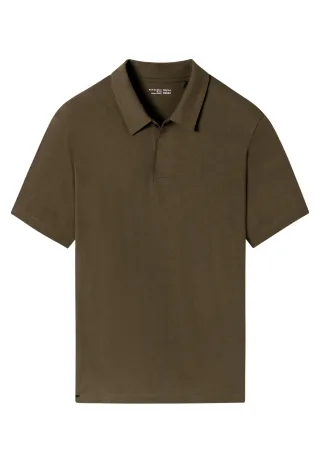 SCHIESSER - Poloshirt kurzarm oliv - Gr. - 52