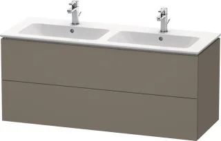 Duravit L-Cube Waschtischunterbau wandhängend Flanell Grau Seidenmatt 1290x481x550 mm - LC625809090 LC625809090