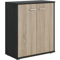 CARO-Möbel Highboard TOMMY, Kommode Sideboard Schrank in verschiedenen Farben 2 Türen Wohnzimmer A