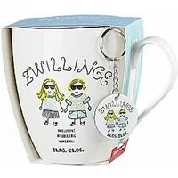 Ritzenhoff & Breker Tasse, Porzellan, mit Horoskop Schlüsselanhänger