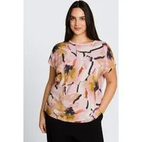 TOM TAILOR PLUS T-Shirt T-Shirt Plus Size - T-Shirt im Material-Mix