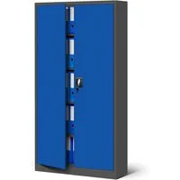 Jan Nowak Aktenschrank Metall Büroschrank abschließbar 90 cm JAN 4 Böden Stahl (Pulverbeschichtet 0,6 mm Wandmontage möglich PZH-zertifiziert) Ordnerschrank 50 Ordner Schloss 2 Schlüssel robust 13 Farben