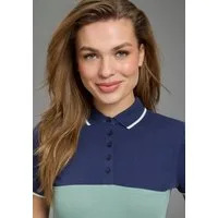 KangaROOS Poloshirt Kurzarm, figurbetonter Schnitt, Colourblocking-Optik, Polokragen