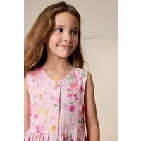 Next Strickkleid Kurzärmeliges, durchgeknöpftes Kleid mit Streifen (1-tlg)