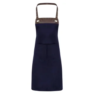 Premier Unisex Erwachsene Espresso Vollschürze (Marine/Braun)