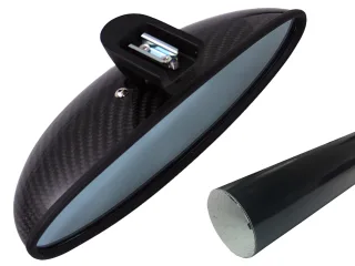PREMIUM Spiegel Innenspiegel Design Folie Set Schwarz Glanz für viele Fahrzeuge