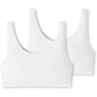 uncover by SCHIESSER Bustier Uncover Cotton (2er Pack) breite Träger, Cotton-Mix, elastisch, soft