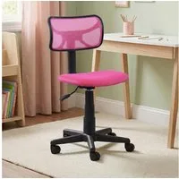 IDIMEX Schreibtischstuhl MILAN, Kinderzimmer Drehstuhl mit ergonomischer Rückenlehne atmungsaktiv Pink